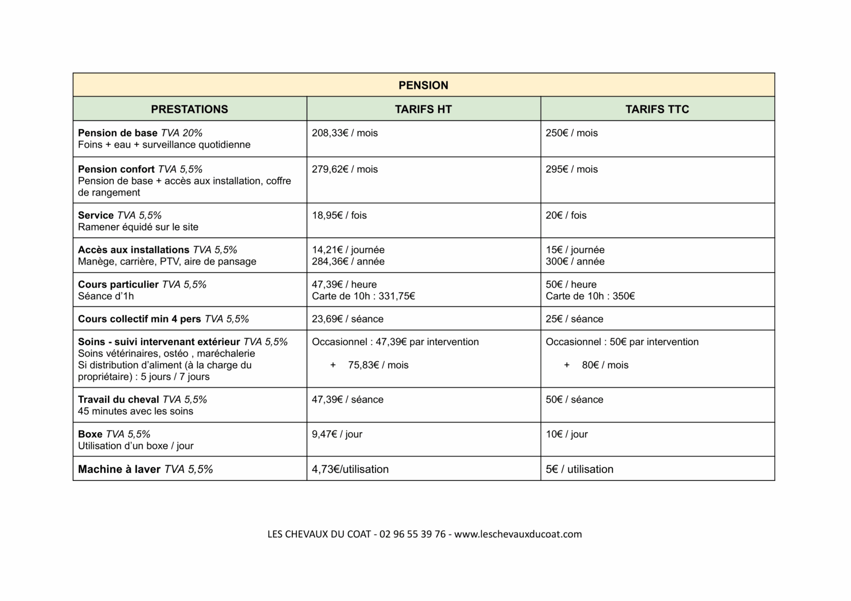 Les Chevaux Du Coat Centre Equestre Plourivo Tarifs 2024 2025